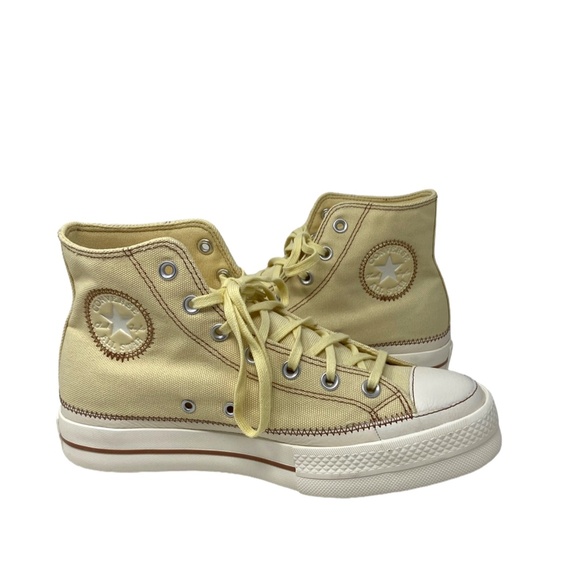 Converse Ctas Lift Hi Canvas Shoes Women Platform Sesame Skate Sneakers A04659C - Picture 6 of 10